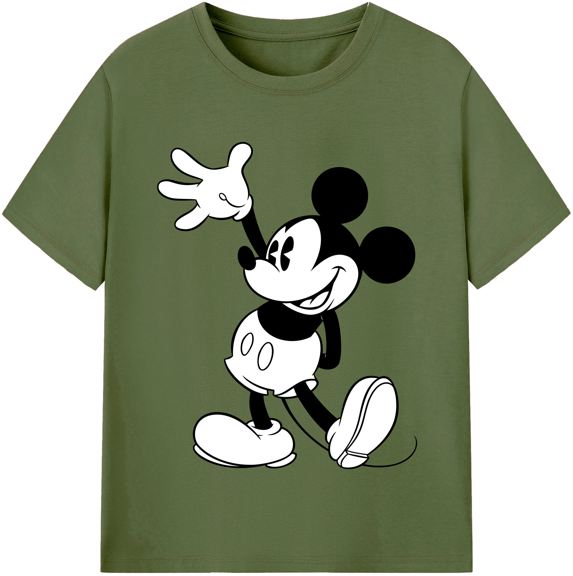 （画像用） ミッキーマウス Mickey Mouse 綿100％半袖Tシャツ（フロントプリント）